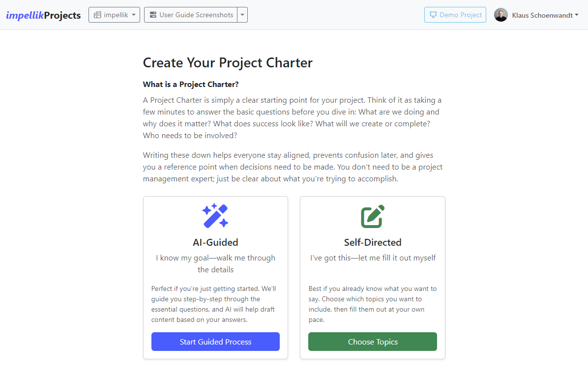 Screenshot 8: Charter path selection screen